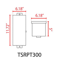 Outdoor Landscape Lighting LED 12V Low Voltage TSRPT300 300W Multi Tap Low Voltage Transformer with Photocell and Manual Dial Timer IP65 Waterproof