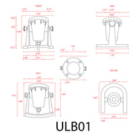 Outdoor Landscape Lighting LED 12V Low Voltage ULB01 4x/8x/12x Package 12V Low Voltage Underwater Brass LED Fountain Pond Lighting with 5W 3000K Bulb