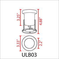 ULB03 12V Low Voltage Stainless Steel Underwater Landscape LED Fountain Light Pond Lighting IP68