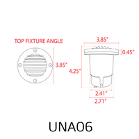Outdoor Landscape Lighting LED 12V Low Voltage UNA06 4x/8x/12x Package Cast Aluminum 12V Low Voltage Round Grill LED In-ground Well Light IP65 Waterproof with 5W 3000K Bulb
