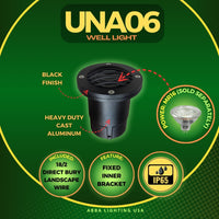 Outdoor Landscape Lighting LED 12V Low Voltage UNA06 Cast Aluminum 12V Low Voltage Round Grill LED In-ground Well Light IP65 Waterproof