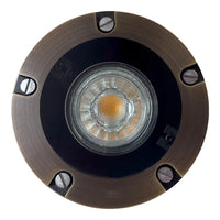 UNB04 Cast Brass 12V Low Voltage Round LED In-Ground Well Light IP65 Waterproof