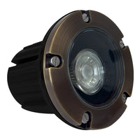 UNB04 Cast Brass 12V Low Voltage Round LED In-Ground Well Light IP65 Waterproof