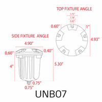 Outdoor Landscape Lighting LED 12V Low Voltage UNB07 Cast Brass 12V Low Voltage Round Multi-Directional LED In-ground Well Light IP65 Waterproof
