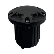 UNB07 Luz de pozo enterrada LED multidireccional redonda de bajo voltaje de latón fundido IP65 a prueba de agua - Ninguna / Dark Brass