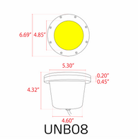 UNB08 Luz de pozo enterrada LED PAR36 comercial de bajo voltaje de latón fundido IP65 a prueba de agua
