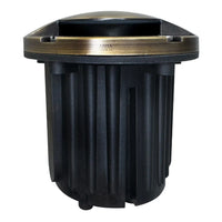 Outdoor Landscape Lighting LED 12V Low Voltage UNB09 Cast Brass Round Mono-Directional 12V Low Voltage LED In-ground Light