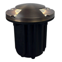 Outdoor Landscape Lighting LED 12V Low Voltage UNB10 4x/8x/12x Package Cast Brass Round Bi-Directional 12V Low Voltage LED In-ground Well Light with 3W 3000K Bulb