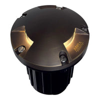Outdoor Landscape Lighting LED 12V Low Voltage UNB11 4x/8x/12x Package Cast Brass Round Tri-Directional 12V Low Voltage LED In-ground Light with 3W 3000K Bulb