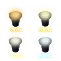 UNF07 4x/8x/12x Package Fiber Glass Low Voltage Round LED In-ground Well Light IP65 Waterproof with 5W 3000K Bulb