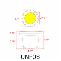 Outdoor Landscape Lighting LED 12V Low Voltage UNF08 4x/8x/12x Package Fiber Glass 12V Low Voltage Commercial PAR36 LED In-ground Well Light IP65 Waterproof 10W 160° 3000K Bulb