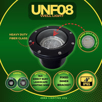 Outdoor Landscape Lighting LED 12V Low Voltage UNF08 Fiber Glass 12V Low Voltage Commercial PAR36 LED In-ground Well Light IP65 Waterproof