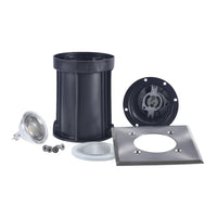 Outdoor Landscape Lighting LED 12V Low Voltage UNS01 12V Low Voltage LED In-Ground Well Light Square Stainless Steel Landscape Lighting Waterproof