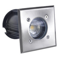 Outdoor Landscape Lighting LED 12V Low Voltage UNS01 12V Low Voltage LED In-Ground Well Light Square Stainless Steel Landscape Lighting Waterproof