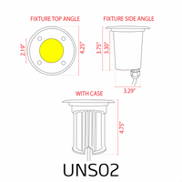 Outdoor Landscape Lighting LED 12V Low Voltage UNS02 4x/8x/12x Package Waterproof In-Ground 12V Low Voltage LED Underground Light Landscape Lighting with 5W 3000K Bulb