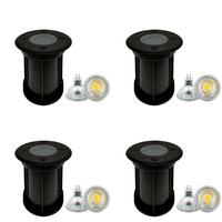 UNS02 4x/8x/12x Package Waterproof In-Ground Low Voltage LED Underground Light Landscape Lighting 5W 3000K Bulb