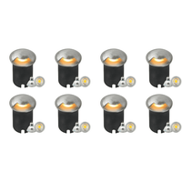 UNS03 4x/8x/12x Package Stainless Steel Mono Directional One Slit In-Ground Low Voltage LED In Ground Landscape Lighting 5W 3000K Bulb