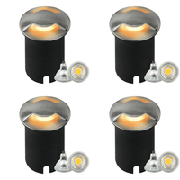 UNS04 4x/8x/12x Package Stainless Steel Bi Directional Two Slit In-Ground Low Voltage LED In Ground Landscape Lighting 5W 3000K Bulb