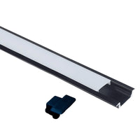 AP44M Canal de aluminio rectangular Paquete de 10 Tiras de luces LED Cubiertas de extremos