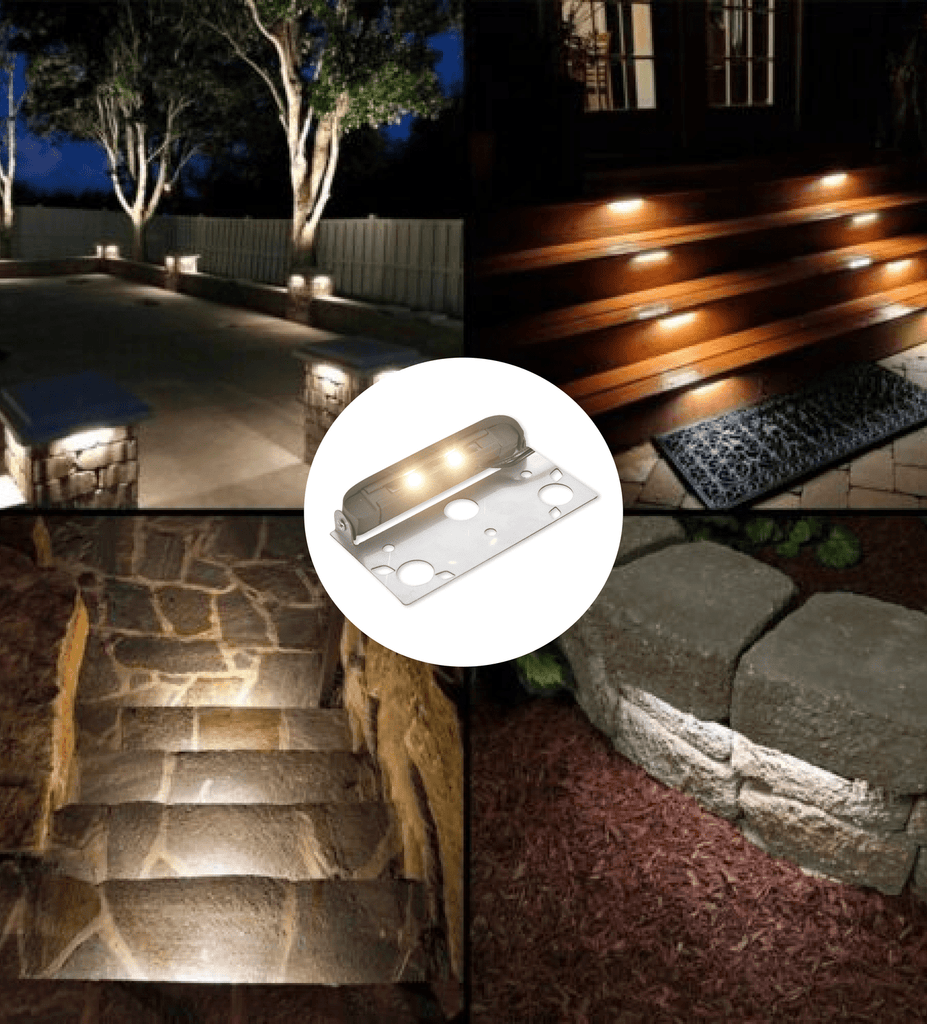STB06 Low Voltage Retaining Wall Step Lights LED Hardscape Paver Lighting