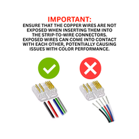 Outdoor Landscape Lighting LED 12V Low Voltage 5-Pack SLD 4-Pin Low-Voltage for RGB COB Dotless Strip Light Connectors 10mm
