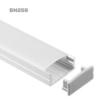 Outdoor Landscape Lighting LED 12V Low Voltage BN259 Large Rectangular 8 ft Aluminum Channel 0.90