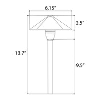Outdoor Landscape Lighting LED 12V Low Voltage CDPA78 3W 12V AC/DC Low Voltage Hexagon Umbrella Hat 5CCT Integrated LED Aluminum Path Light