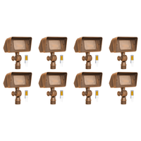 FPB01 4x/8x/12x Package Brass Rectangular LED Directional Flood Light Adjustable Lighting 5W 3000K Bulb