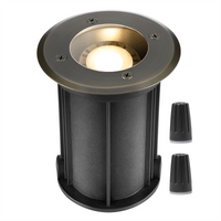 Outdoor Landscape Lighting LED 12V Low Voltage 2206B Brass In-ground Well Lights, Low Voltage IP65 Waterproof 12V LED Outdoor Landscape Lighting (Fat 2206B) Without Bulb