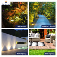 Outdoor Landscape Lighting LED 12V Low Voltage 2206B Brass In-ground Well Lights, Low Voltage IP65 Waterproof 12V LED Outdoor Landscape Lighting (Fat 2206B)