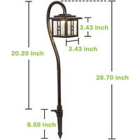 ALP23 4-Pack 3W 185LM LED Landscape Lighting, Oil-Rubbed Bronze Pathway Light, Die-Cast Aluminum, ETL Listed