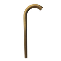 Outdoor Landscape Lighting LED 12V Low Voltage PLB21 Cast Brass 3W 3000K Warm White Integrated LED Cane Style Curved 12V Low Voltage Pathway Light