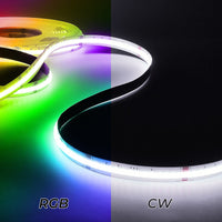 Dotless Linear LED RGBW Color Changing 6W/ft COB Strip Lights IP20 Low Voltage DC24V Tape Light