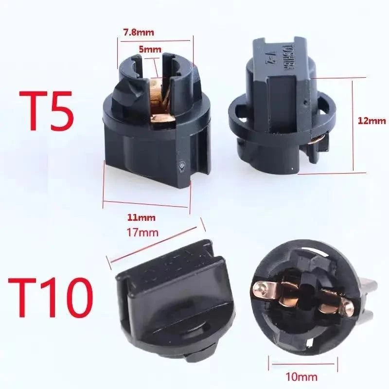 T10 168 194 921 LED Instrument Panel Light Bulb & Socket Harness - 4 Pack, 12V, 40W Equivalent