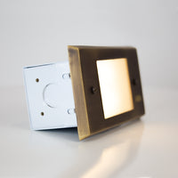 Outdoor Landscape Lighting LED 12V Low Voltage STB11 1.5W 3000K Warm White Integrated LED Indoor Outdoor Horizontal Brass Step Light 12V Low Voltage Lighting