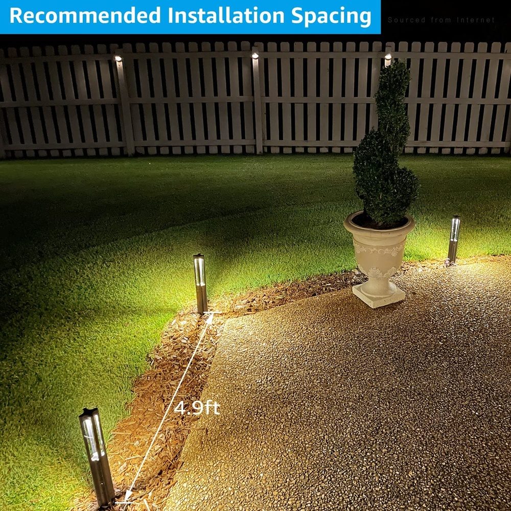 ALP53 10-Pack Low Voltage Pathway Lights Package Cast Aluminum, 3W 12V AC/DC LED Walkway Lighting