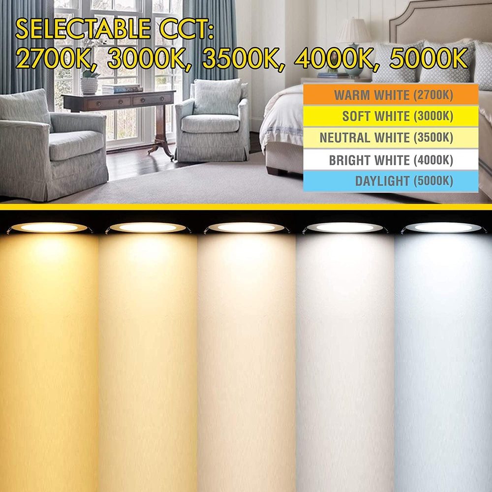 AH Lighting 4" LED Selectable 5CCT 9W Recessed Baffled Retrofit Kit Reflector - Kings Outdoor Lighting