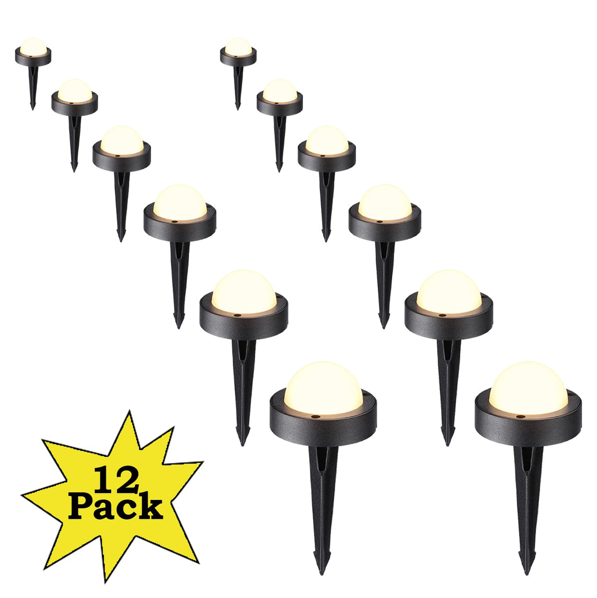 12Pack LED 4.5W Landscape Pathway Lights Deck Lights Kings