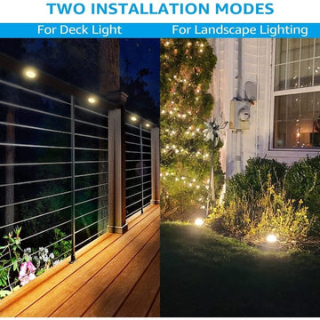 ALD10 12-Pack LED 4.5W Outdoor Deck Lights Package, 12V Low Voltage Landscape Pathway Lights