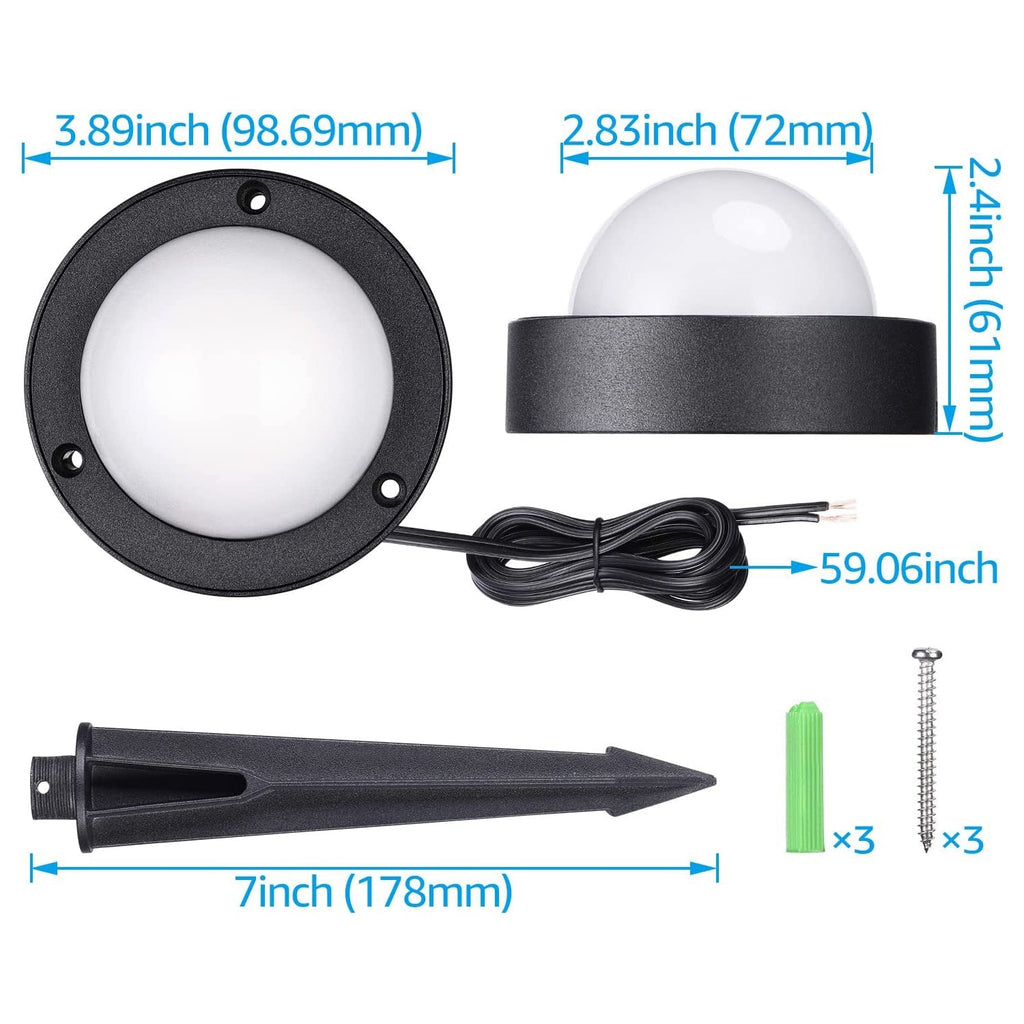 ALD10 6-Pack LED 4.5W Outdoor Deck Lights Package, 12V Low Voltage Landscape Pathway Lights