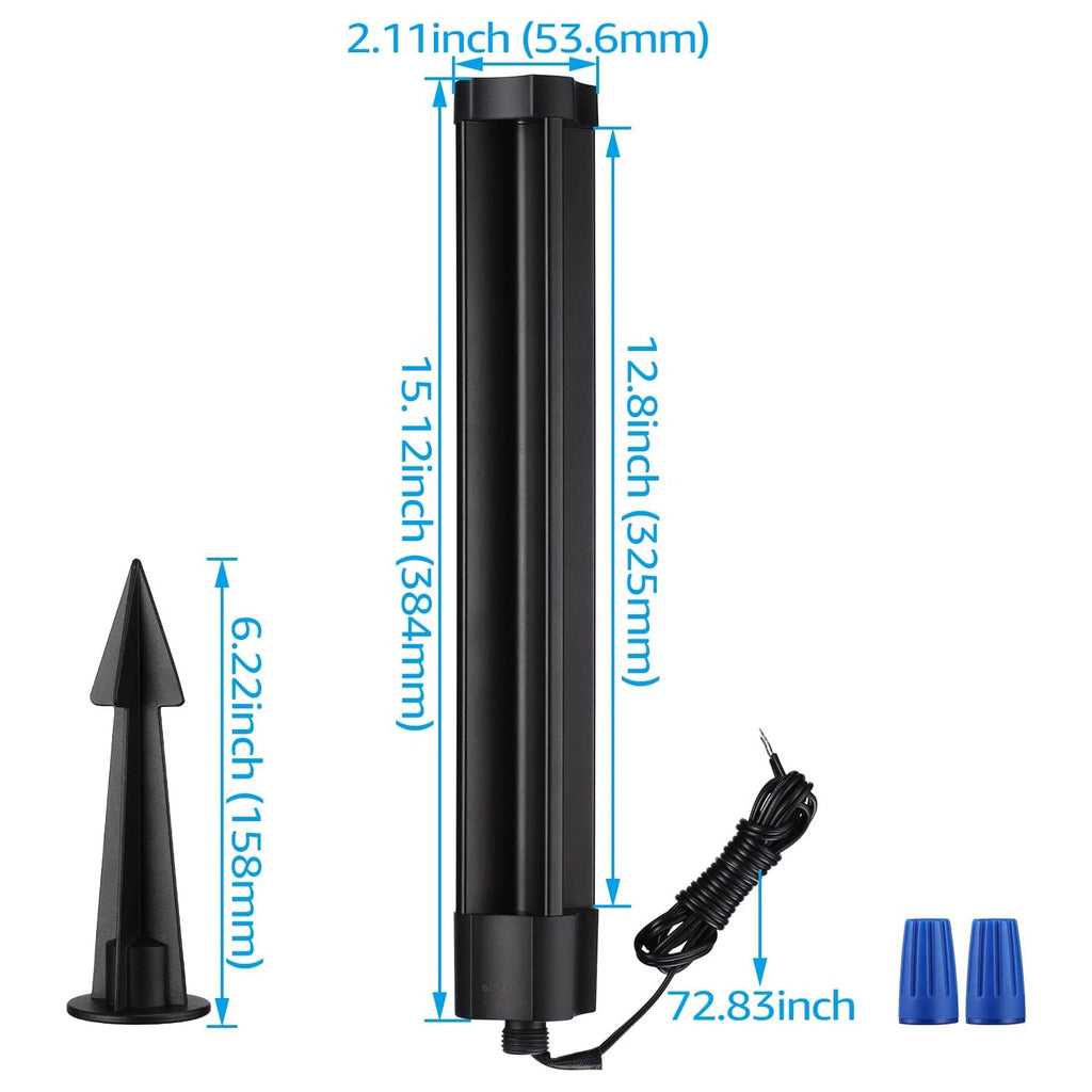 ALP14 12-Pack 4W LED 12V Low Voltage Pathway Lighting Package, AC/DC Landscape Driveway Lights