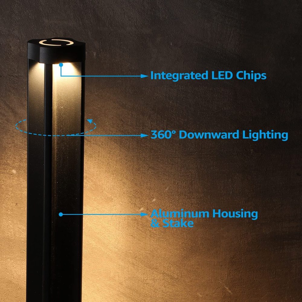 ALP14 12-Pack 4W LED 12V Low Voltage Pathway Lighting Package, AC/DC Landscape Driveway Lights