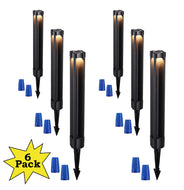 ALP14 6-Pack 4W LED 12V Paquete de iluminación de camino de bajo voltaje, AC/DC Luces de entrada de paisaje