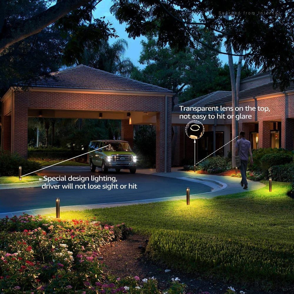 ALP14 6-Pack 4W LED 12V Low Voltage Pathway Lighting Package, AC/DC Landscape Driveway Lights