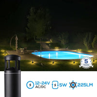 ALP59 8-Pack LED Low Voltage Pathway Lights, Outdoor Landscape Lighting, Aluminum Housing, 5W 12V AC/DC Path Lights for Driveway, Garden, Lawn, IP65 Waterproof, 3000K Warm White