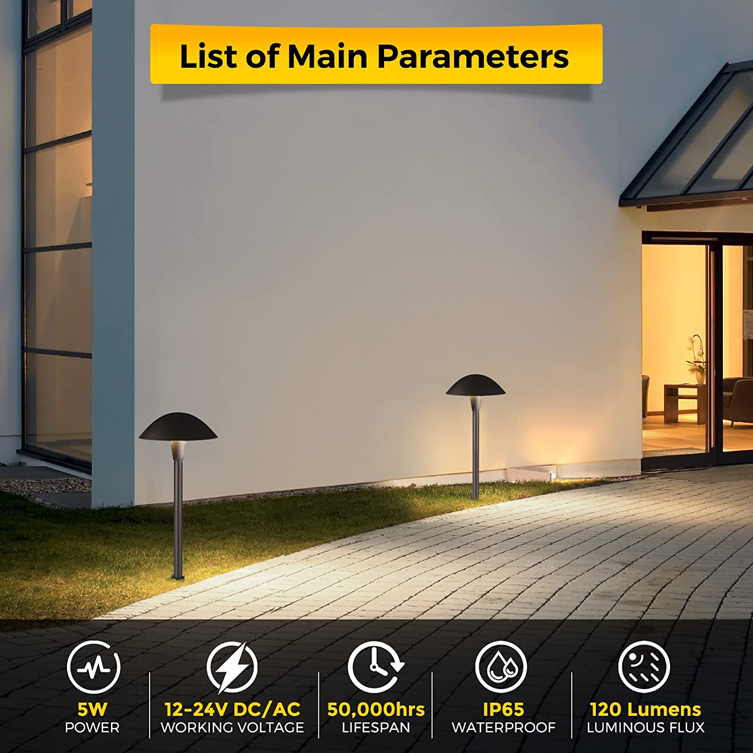 12-Pack of Modern LED Path Lights | Durable Walk Way Lights – Kings ...