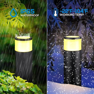ALPR08 8-Pack RGB LED Landscape Pathway Lights Package, 4.5W Low Voltage 12V Bollard Outdoor Landscape Lighting