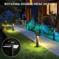 ALPR12 4-Pack RGB LED Landscape Pathway Lights Package, 8W Low Voltage 12V Bollard Outdoor Landscape Lighting