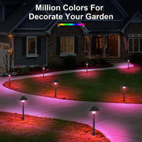 ALPR15 4-Pack RGB LED Landscape Pathway Lights Package, 6W Low Voltage 12V Bollard Outdoor Landscape Lighting
