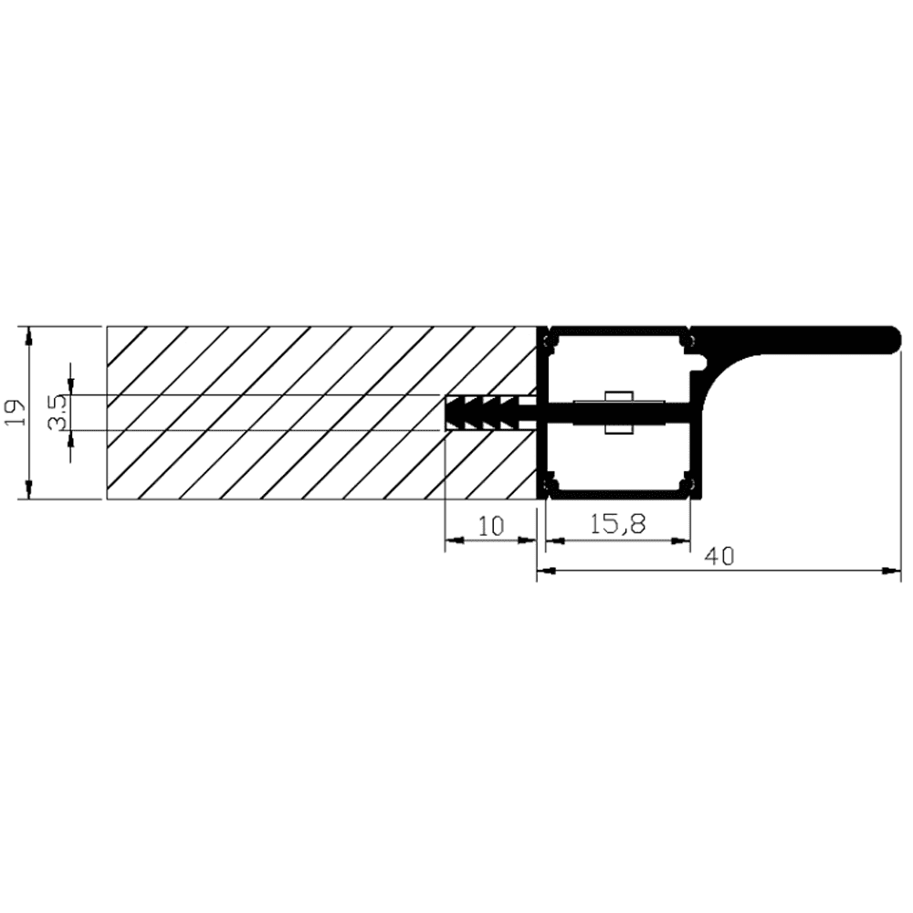 AP16F Aluminum Oval Wardrobe Hanging Rail 10 Pack LED lighted Closet Rod Fixture.